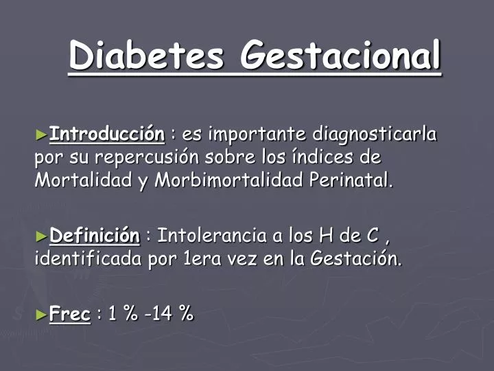 diabetes gestacional