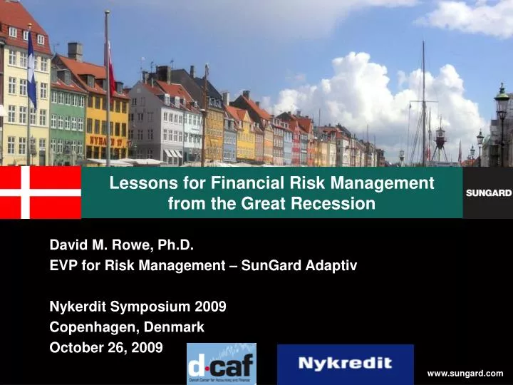 lessons for financial risk management from the great recession