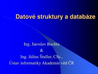 datov struktury a datab ze
