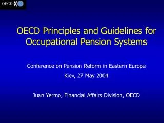 Conference on Pension Reform in Eastern Europe Kiev, 27 May 2004