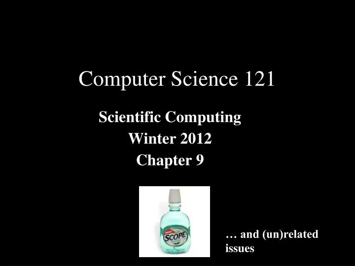 scientific computing winter 2012 chapter 9
