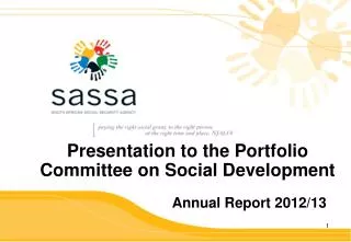 Presentation to the Portfolio Committee on Social Development