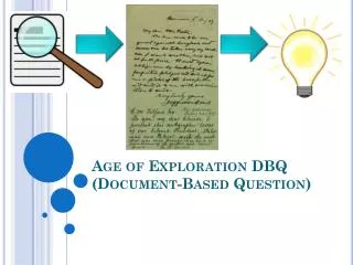 Age of Exploration DBQ (Document-Based Question)