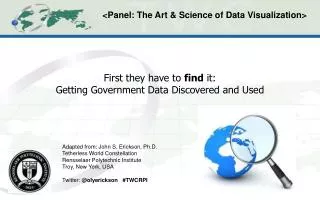 First they have to find it: Getting Government Data Discovered and Used
