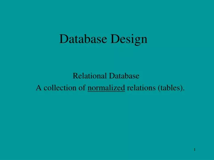 database design