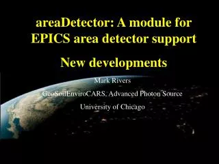 areaDetector: A module for EPICS area detector support New developments