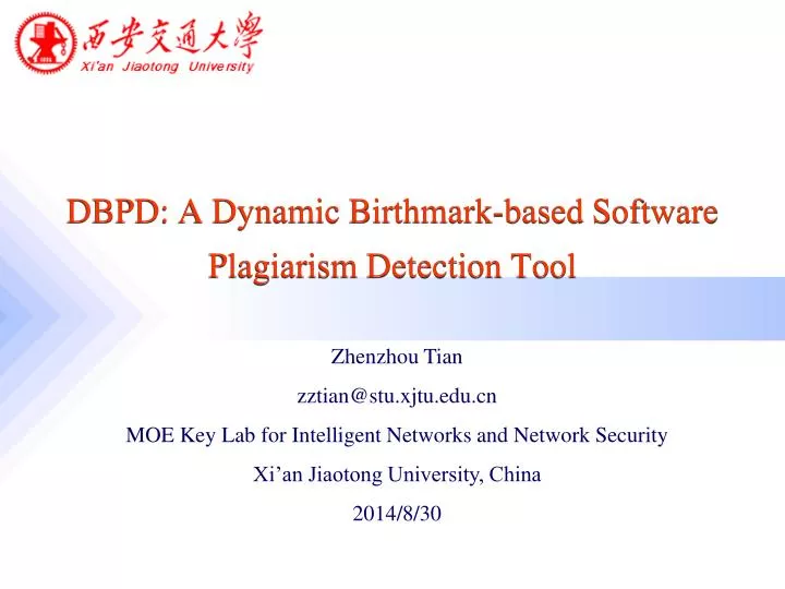 dbpd a dynamic birthmark based software plagiarism detection tool