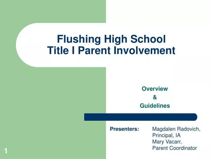 flushing high school title i parent involvement