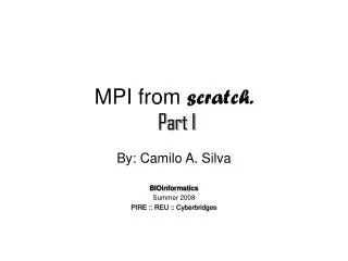 MPI from scratch. Part I
