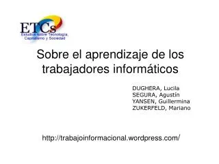 sobre el aprendizaje de los trabajadores inform ticos