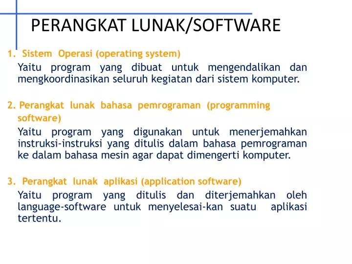 perangkat lunak software