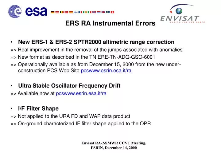 ers ra instrumental errors