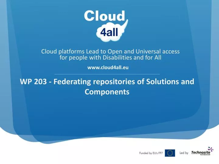 wp 203 federating repositories of solutions and components