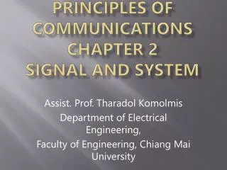 principles of communications chapter 2 signal and system