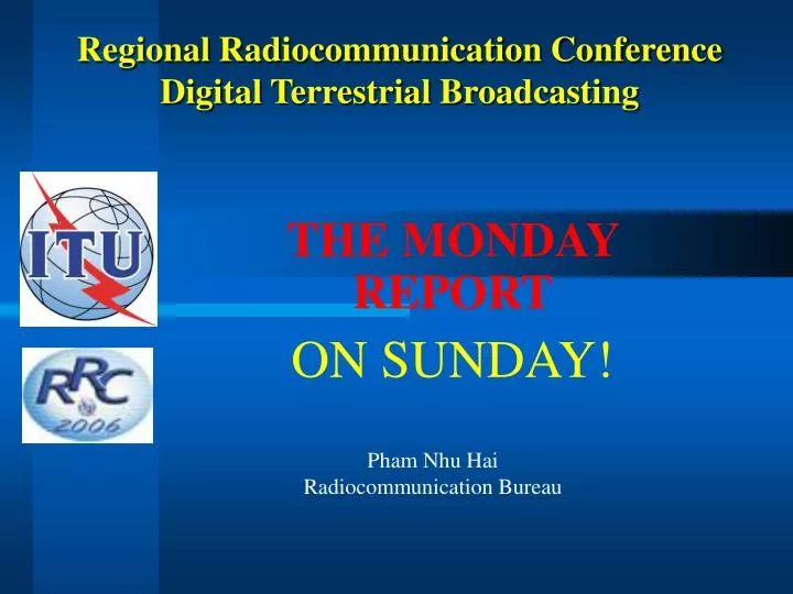 regional radiocommunication conference digital terrestrial broadcasting