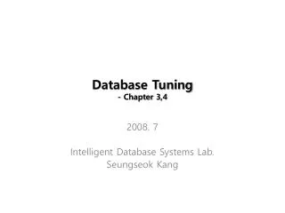 database tuning chapter 3 4