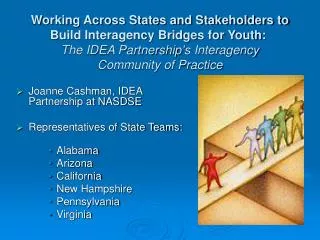 Joanne Cashman, IDEA Partnership at NASDSE Representatives of State Teams: Alabama Arizona