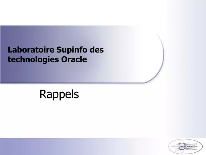 laboratoire supinfo des technologies oracle