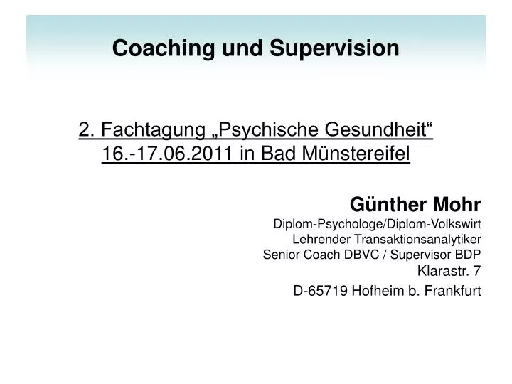 coaching und supervision