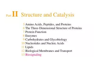 Part II Structure and Catalysis