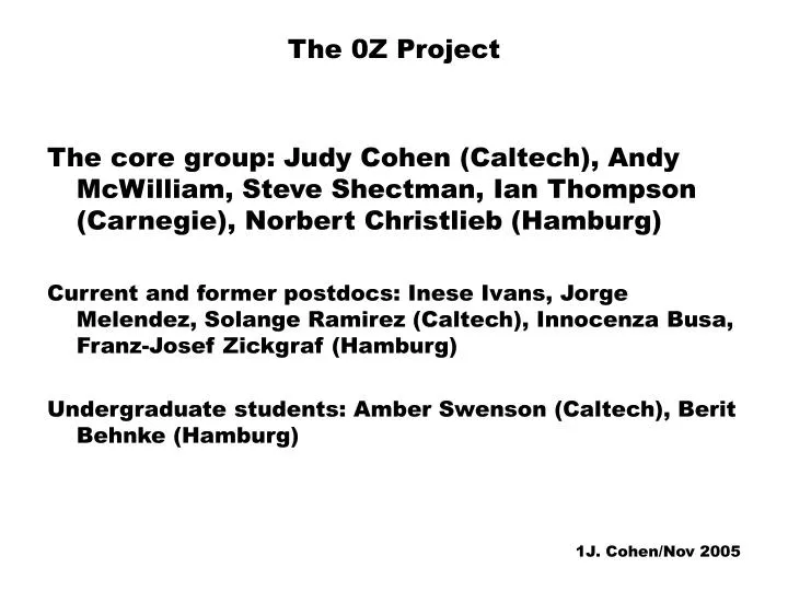 the 0z project