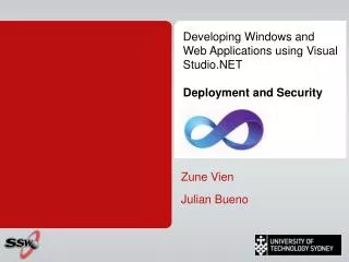 Developing Windows and Web Applications using Visual Studio.NET Deployment and Security