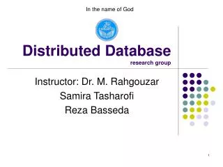 Distributed Database research group