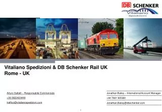 Vitaliano Spedizioni &amp; DB Schenker Rail UK Rome - UK