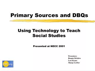 Primary Sources and DBQs