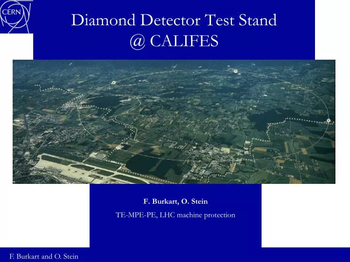 diamond detector test stand @ califes
