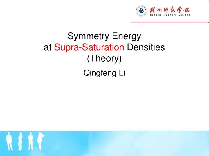 symmetry energy at supra saturation densities theory