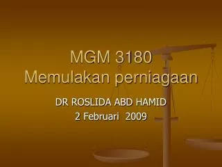 mgm 3180 memulakan perniagaan