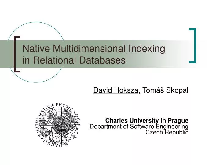 native multidimensional indexing in relational databases