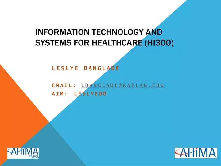 information technology and systems for healthcare hi300