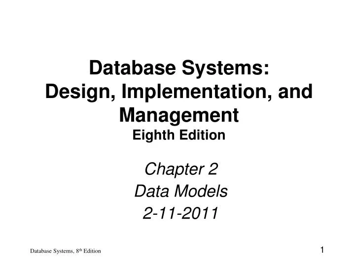database systems design implementation and management eighth edition