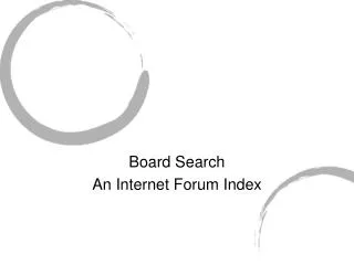 Board Search An Internet Forum Index