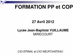 formation pp et cop