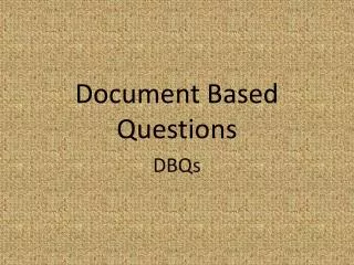 Document Based Questions
