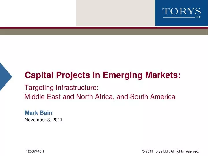 capital projects in emerging markets