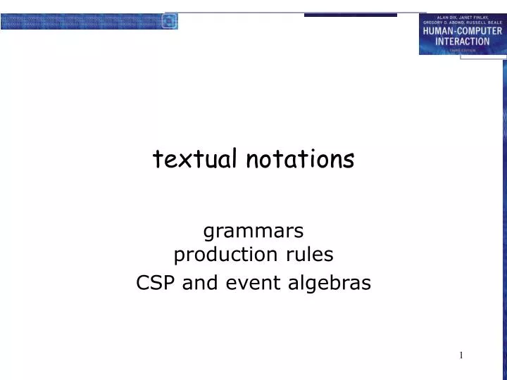 textual notations