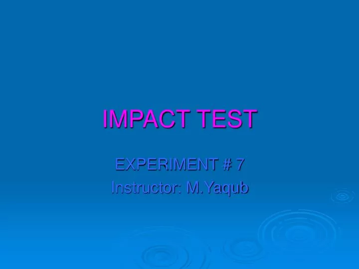 impact test