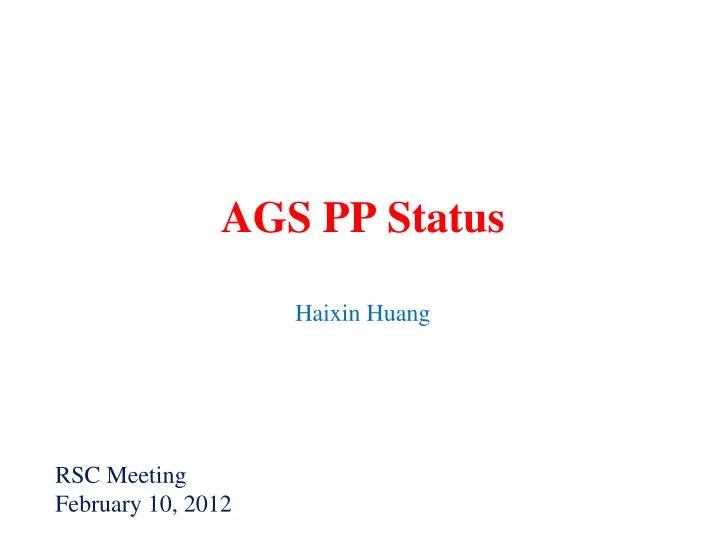 ags pp status