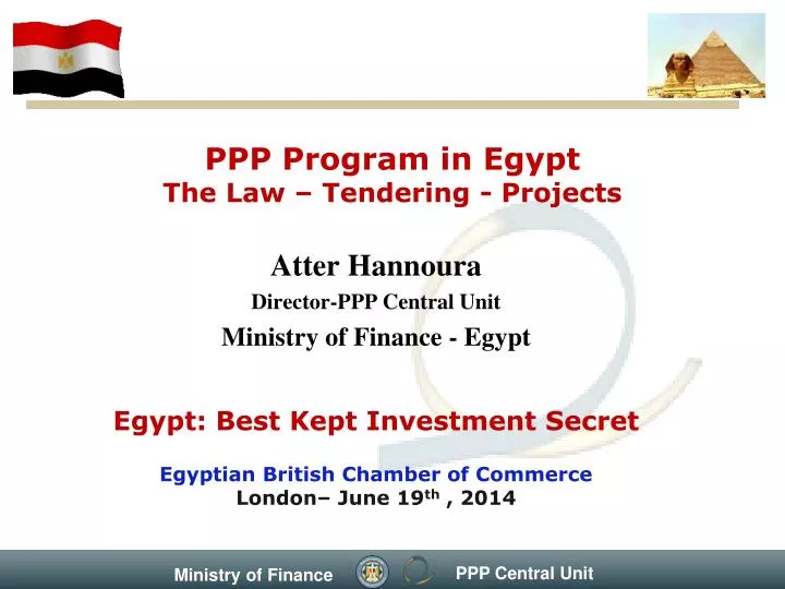 ppp program in egypt the law tendering projects