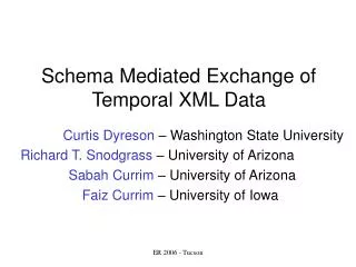 Schema Mediated Exchange of Temporal XML Data