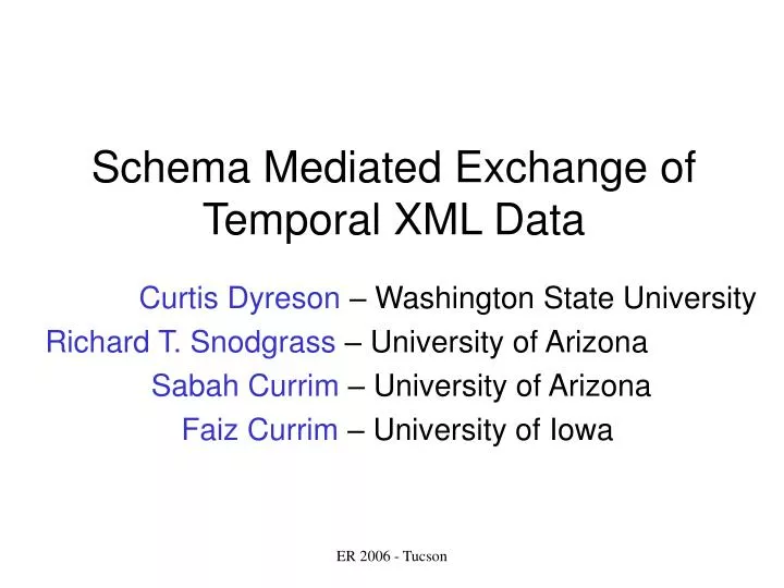 schema mediated exchange of temporal xml data