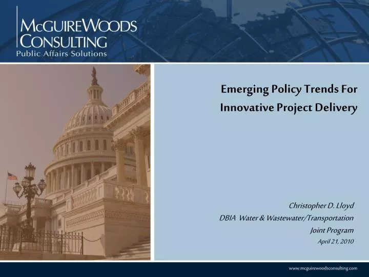 emerging policy trends for innovative project delivery