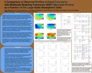 Observed &amp; Simulated Profiles of Cloud Occurrence by Atmospheric State