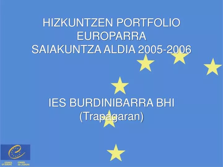 hizkuntzen portfolio europarra saiakuntza aldia 2005 2006