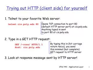 trying out http client side for yourself