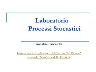 laboratorio processi stocastici